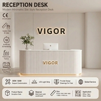 Bureau d'accueil de style moderne, comptoir de réception minimaliste pour bureau, comptoir de caisse pour salon de beauté, bureau d'accueil pour clinique esthétique