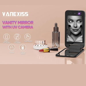 Miroir compact portable UV avec caméra UV pour tester la protection solaire du visage et des mains, idéal pour les voyages en extérieur et l'utilisation quotidienne en déplacement - Product Image 2