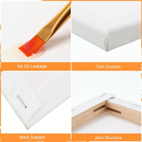 Lot de 6 toiles de peinture à l'huile extensibles de 40x50 cm (380g) pour artistes, résistantes à l'huile, pour la peinture artistique