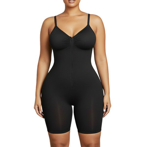 Body gainant sexy sans couture en nylon fin pour femme avec fermeture éclair pour le contrôle du ventre et l'amélioration des hanches - Product Image 4