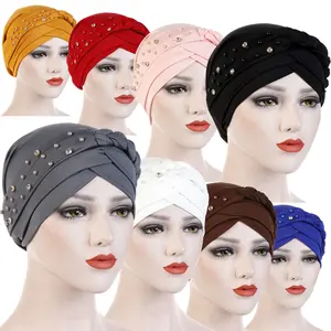 Finestyle Designer Topi Wanita Muslim, Topi Wanita, Topi Wanita, Topi Wanita, Topi Wanita, Topi, Topi Wanita, Mutiara, Manik-manik, Kepang Tunggal, untuk Wanita