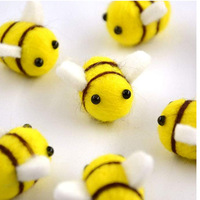 Kit de loisirs créatifs en feutre de laine - Accessoires vestimentaires en feutre petite abeille, ornements décoratifs en feutre
