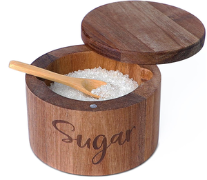 2025กล่องไม้อาซาเซียใส่เกลือพร้อมช้อนในตัวพร้อมที่วางเคาน์เตอร์หมุนได้รุ่น<span class=keywords><strong>ล่าสุด</strong></span> - Product Image 1