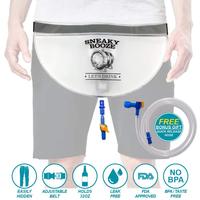 Pochette discrète pour flacon d'alcool avec ceinture en nylon, sac à liqueur portable indétectable de 32 oz, flacons à liqueur étanches, sac de taille en plastique