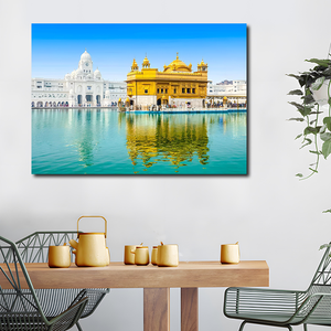 אמנות אירופאית אמריקאית, ארמון מים, אדריכלות אימפרסיוניסטית, פוסטר קנבס 60x60 ס\"מ, קישוט קיר גדול HD, סיטונאי מהמפעל - Product Image 2