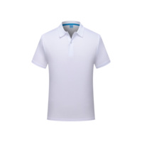 Camiseta de polo de golf más vendida 100% poliéster camiseta de polo en blanco Color sólido logotipo personalizado uniforme camisetas de polo para hombres