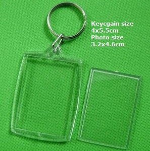Bán Buôn Neworiental Trống Acrylic Keychain, Hình Ảnh Chèn Nhựa Khung Ảnh <span class=keywords><strong>Key</strong></span> Chain - Product Image 3