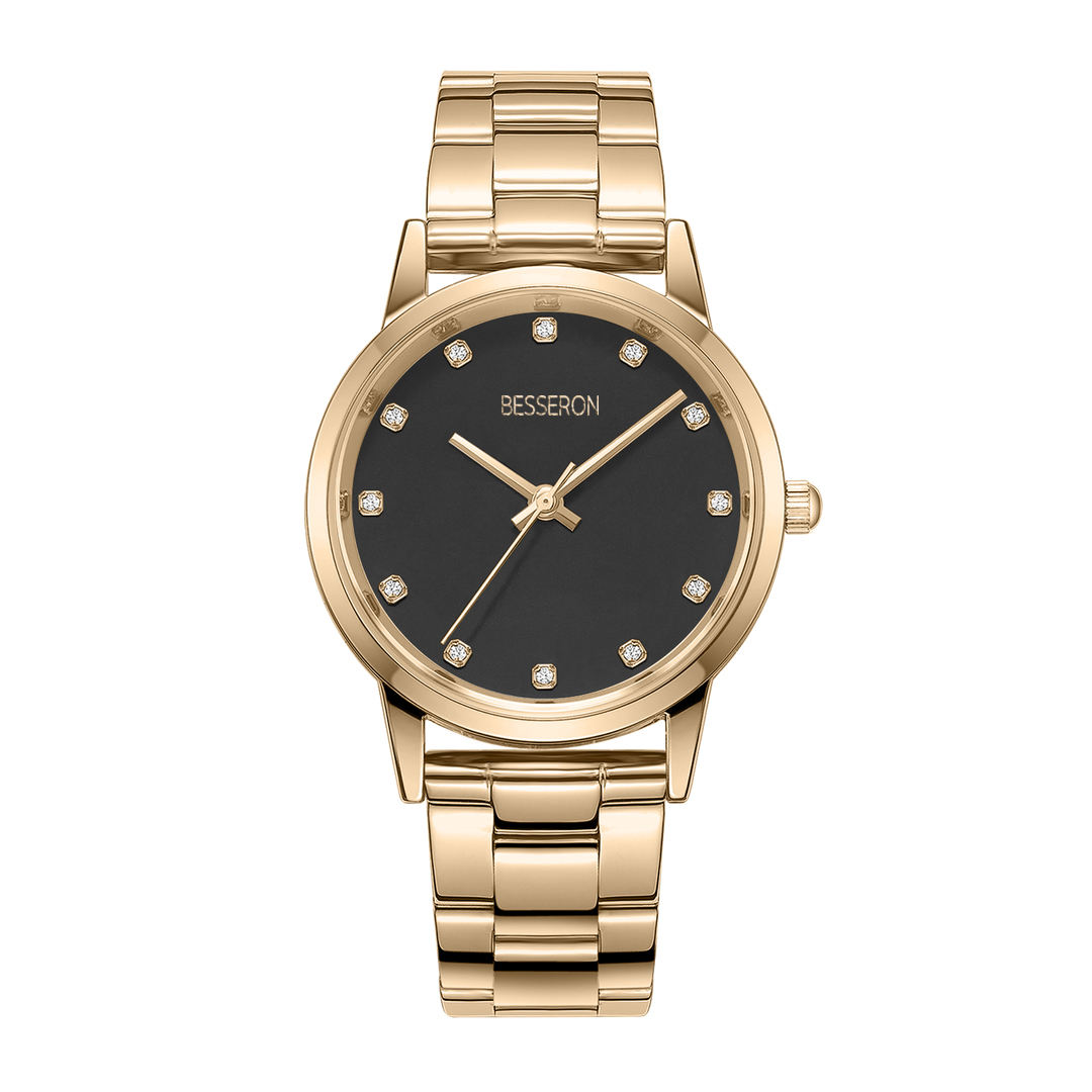 rose gold with metal band