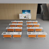 Bureau d'ordinateur pliable moderne en bois massif, réglable et écologique, pour appartement, hôtel, bureau - Mobilier de qualité commerciale
