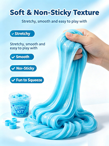 ชุดทำดินน้ำมันและสไลม์ Ocean Butter Cloud Clear DIY 6 ชิ้น สีฟ้า สำหรับเด็กชายและเด็กหญิง - Product Image 5