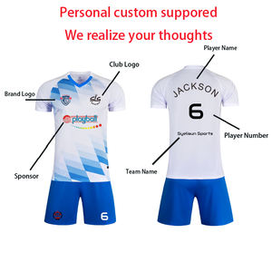 เสื้อฟุตบอลย้อนยุคแบบยูนิเซ็กซ์ พิมพ์ลายตามสั่ง คุณภาพสูง กางเกงขาสั้นสำหรับฝึกซ้อม สไตล์ท็อป สำหรับเด็กและผู้ใหญ่ ชุดเสื้อฟุตบอลย้อนยุค - Product Image 2