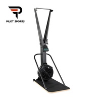 Machine d'entraînement au ski magnétique à air comprimé PILOTSPORTS avec résistance réglable et console auto-alimentée pour équipement de salle de sport