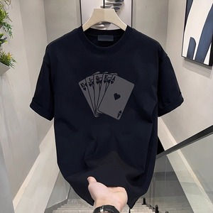 T-Shirt Casual da Uomo in Cotone e Poliestere Traspirante con Collo Tondo, <span class=keywords><strong>Mezza</strong></span> <span class=keywords><strong>Manica</strong></span> Estiva, 180 Grammi, Taglia Plus, con Stampa - Product Image 1