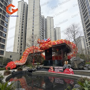 Drago Gonfiabile Gigante da Esterno per Capodanno, Drago Dorato Sospeso per Decorazioni di Centri Commerciali e Piazze per il Festival di Primavera - Product Image 4