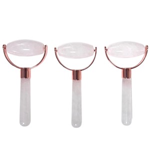 Custom Logo 100% White Jade Guasha Clear Quartz Facial <b>Massage</b> Roller - Product Image 4