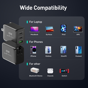 Vina PD 65W Adaptador Super Carga Rápida USB Tipo C Cargador para <span class=keywords><strong>iPhone</strong></span> 14 <span class=keywords><strong>Pro</strong></span> <span class=keywords><strong>Max</strong></span> 13 <span class=keywords><strong>12</strong></span> 11 iPad AirPods Huawei Gan Material - Product Image 6