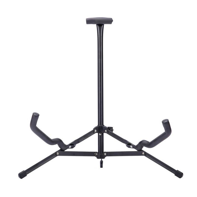 Wholesale Durable Matte Finish Uncoated Single Vertical Metal Foldaway Guitar Stand Stringed Instruments Parts Accessories