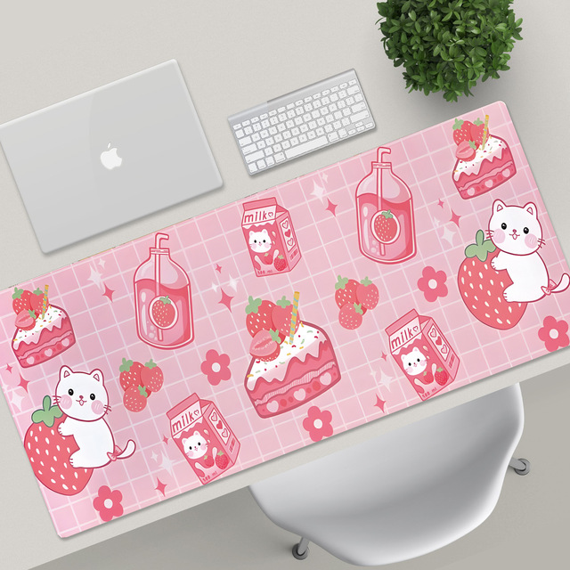 Custom Size Rectangular Office Stations Desk Mats Gaming Mouse Pads Waterproof Stock with Box Packaging
