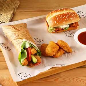 Fast <b>Food</b> Insulated Baking <b>Paper</b> <b>Wrap</b> Custom Printed Logo Greaseproof Hamburger Sandwich <b>Food</b> Grade Coated by China Manufacturer - Product Image 1