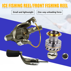 Moulinet de pêche télescopique à poignée unique, bobine en aluminium inoxydable à longue portée, corps en métal pour la pêche en rivière - Product Image 6