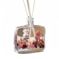 Diffuseur de parfum d'ambiance de luxe sans flamme avec bâtonnets en fleurs séchées, diffuseur d'arômes longue durée pour la décoration