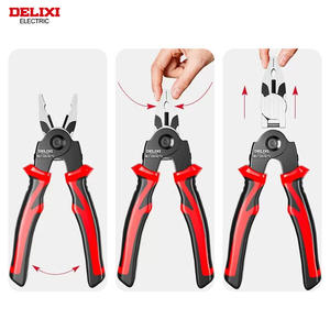 DELIXI Electric 5 1 Steel OEM Industrial Grade Manual Tool Set Multifunctional Electrician Needle <strong>Nose</strong> Plier Wire Stripping - Product Image 2