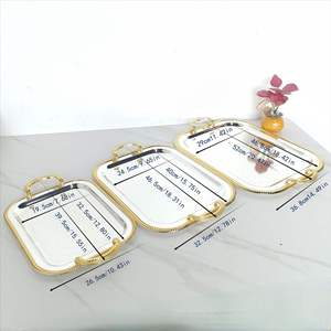 <span class=keywords><strong>Assiette</strong></span> de présentation <span class=keywords><strong>rectangulaire</strong></span> en céramique européenne, écologique, résistante au lave-vaisselle, avec couvercle ajouré en dentelle or et argent, 100 pièces, <span class=keywords><strong>assiette</strong></span> polyvalente - Product Image 5