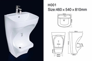 Offre Spéciale sanitaire salle de bain en céramique pied monté et lavabo à la main lavabo musulman wudu piédestal bassin - Product Image 6