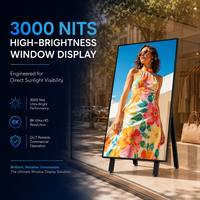 Écran d'affichage numérique pliable Sinmar de 43 pouces, écran LCD publicitaire, panneau d'affichage numérique en métal en forme de A pour trottoir