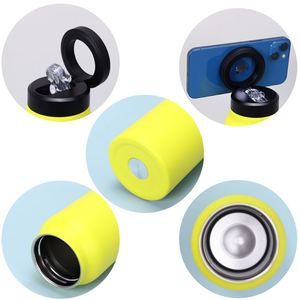 Custom 24oz Portable Vacuum Flask Sports Travel Magnet Thermos Magnetic Lid Water <b>Bottle</b> with Magnetic Phone Holder Straw Lid - Product Image 3