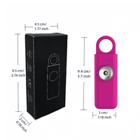 Alarme de sécurité personnelle rechargeable 140db porte-clés alerte de viol de sécurité d'urgence pour les alarmes personnelles d'autodéfense des filles