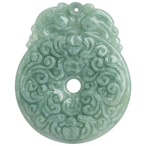 Colgante de Jade Natural Jadeíta con Forma de Donut Antiguo, para Hombre y Mujer, Venta al por Mayor PAK22 - Product Image 1