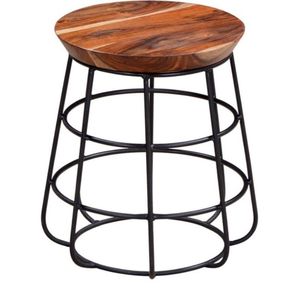 Wood <b>top</b> metal legs dining Modern geometric base <b>table</b> Home dining room furniture <b>Round</b> wood <b>top</b> metal legs - Product Image 1