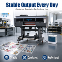 Imprimante UV DTF industrielle HANYING 60 cm pour têtes d'impression I3200, entièrement automatique, multicolore, pour transfert d'étiquettes autocollantes en cristal