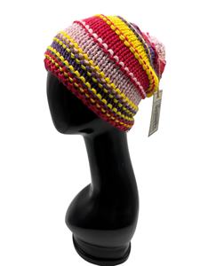 หมวกบีนนี่ไหมพรมถักสำหรับผู้หญิง คุณภาพสูง ผลิตจากอะคริลิก 100% ลายถักเรียบและลายถักมุก สีรุ้ง เหมาะสำหรับเล่นสกี - Product Image 4