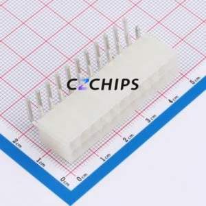 WAFER-WTB4.2-22PWZ Wire-to-Board Pin Header Bent Lead Through Hole,P=4.2mm 2x11P 4.2mm Right Angle Insert Mini-Fit (MX 4.2) - Product Image 1