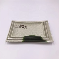 Plaques rectangulaires en plastique mélamine avec motifs traditionnels chinois disponibles en différentes tailles écologiques