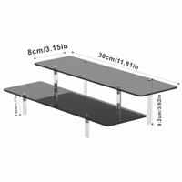 Présentoir carré en acrylique de qualité supérieure, présentoir de marchandises à nombre de niveaux réglable sur mesure, pour les équipes d'approvisionnement des grands supermarchés