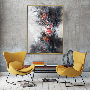 Dipinto a Olio 3D di Alta Qualità, Ritratto di <span class=keywords><strong>Donna</strong></span> 100% Dipinto a Mano su Tela con Cornice, Decorazione per Soggiorno - Product Image 3
