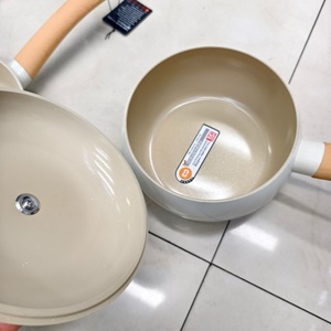 Ensemble de casseroles antiadhésives, commande minimum 1 ensemble, base à induction antiadhésive unique, ensemble de 9 casseroles avec couvercle en aluminium - Product Image 2