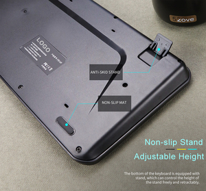 ชุดเมาส์และคีย์บอร์ดคอมพิวเตอร์แล็ปท็อปแท็บเล็ตคอมพิวเตอร์พร้อมคีย์บอร์ดเมมเบรนแบบไร้สาย USB ขนาด2.4กรัม - Product Image 5