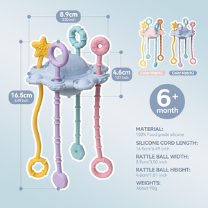 6 <span class=keywords><strong>mois</strong></span> bébé jouets pour filles bébé jouets <span class=keywords><strong>hochet</strong></span> dentition bio Silicone peluche bébé produits nouveau-né cadeau ensemble unisexe <span class=keywords><strong>1</strong></span> Pc - Product Image 3