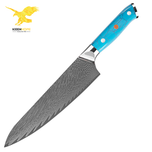 Couteau <span class=keywords><strong>de</strong></span> <span class=keywords><strong>chef</strong></span> en acier Damas KEENHOPE AUS-10, couteaux <span class=keywords><strong>de</strong></span> <span class=keywords><strong>cuisine</strong></span> japonais avec manche en résine composite <span class=keywords><strong>pierre</strong></span> turquoise bleue - Product Image 5
