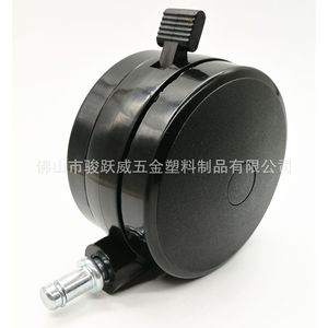Furniture Casters 4 Inch Black Nylon <b>Wheel</b> With Brake Swivel For Cabinet And Serving Cart - Product Image 3