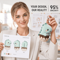 Boîte de desserts Dino Delights, jouet en peluche personnalisé, porte-clés animal en peluche, boîte mystère, vente en gros, OEM, ODM, mascotte douce personnalisée