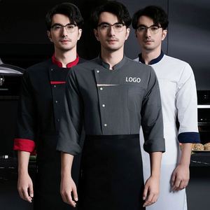 Veste de Chef Imprimée à Manches Longues Personnalisable pour Homme – Drapeau Italie Dragon – Uniforme de Travail pour Restaurant - Product Image 1