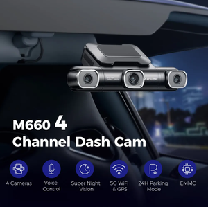 AZDOME M660 4-CH 4K Night Vision 5G Wifi <strong>Navigator</strong> <strong>GPS</strong> Recorder <strong>Built</strong>-<strong>in</strong> 128GB EMMC Dash Cam - Product Image 2