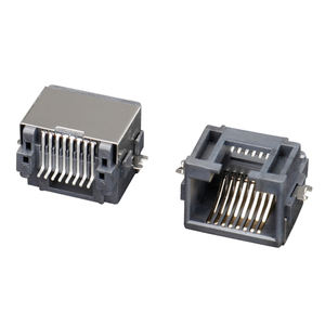 Hundimiento medio paquete 8P8C RJ45 conector <span class=keywords><strong>hembra</strong></span> PCB Jack RJ45 conector modular conector <span class=keywords><strong>de</strong></span> red enchufe Ethernet RJ45 conector - Product Image 1