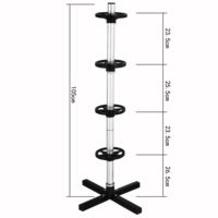 Support d'arbre de roue à 4 niveaux Organisateur de jante de conception en gros Support durable Support de présentation de pneu de moto peu encombrant