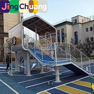 Grand toboggan extérieur en acier inoxydable, pont-corridor, installations <span class=keywords><strong>de</strong></span> divertissement, aire <span class=keywords><strong>de</strong></span> jeux pour enfants, maison dans les arbres, passerelle en planches - Product Image 3